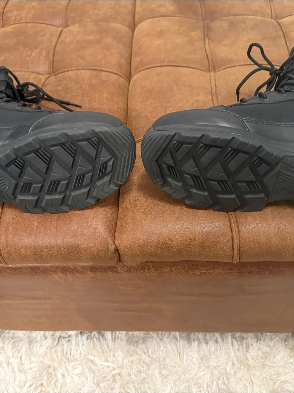 Men's Black Tactical Lace-Up Boots